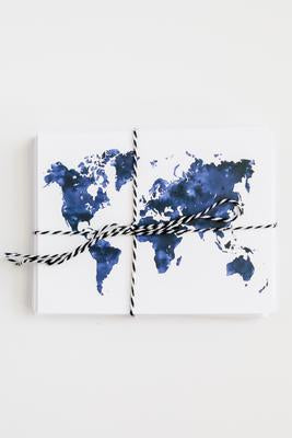 World Map Note Card Set