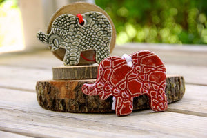 Roll Tide Elephant Ornament